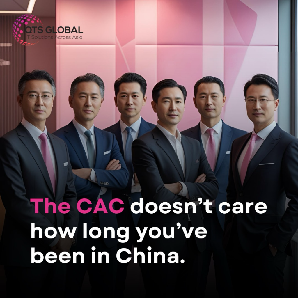 The CAC doesn't care how long you've been in China.