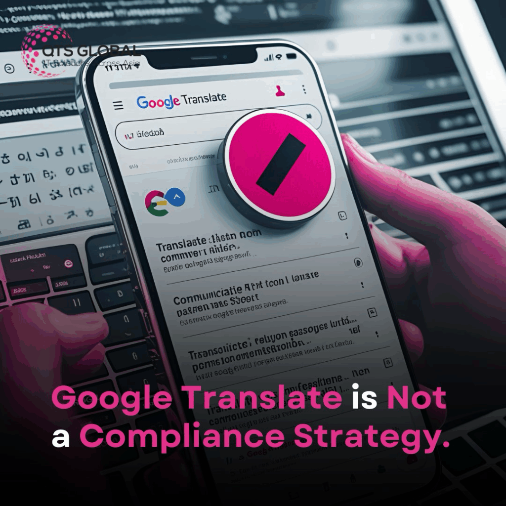 google translate is not a compliance strategy