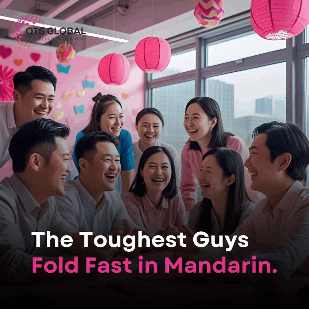The toughest guys fold fast in mandarin